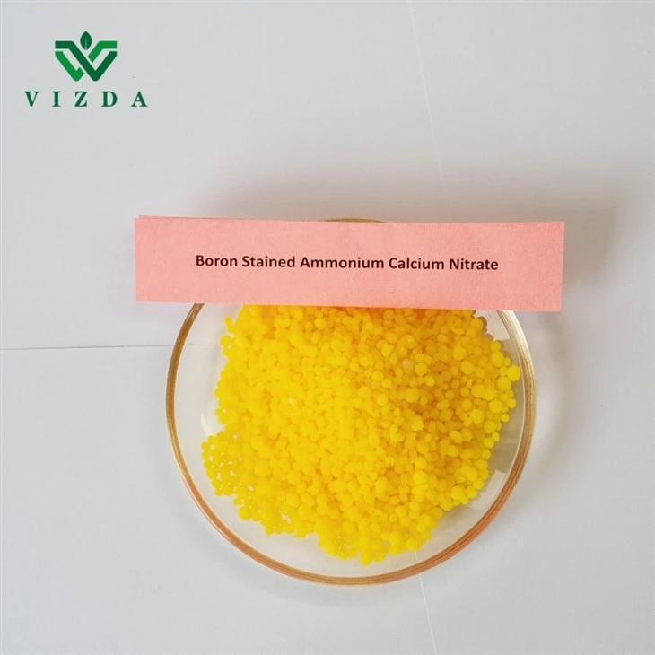 Calcium Ammonium Nitrate With Boron Yellow Granular Fertilizer